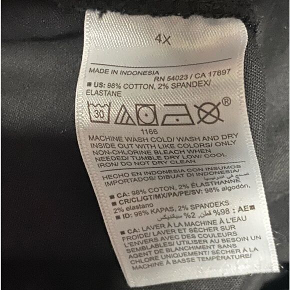 Old Navy High Waisted OGC Black Jack Cuff Hem Chino Pants Plus Size 4X - Picture 3 of 5